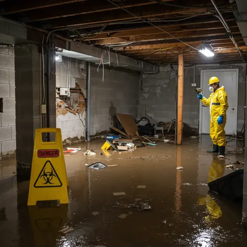 Flooded Basement Electrical Hazard in Sumas, WA Property