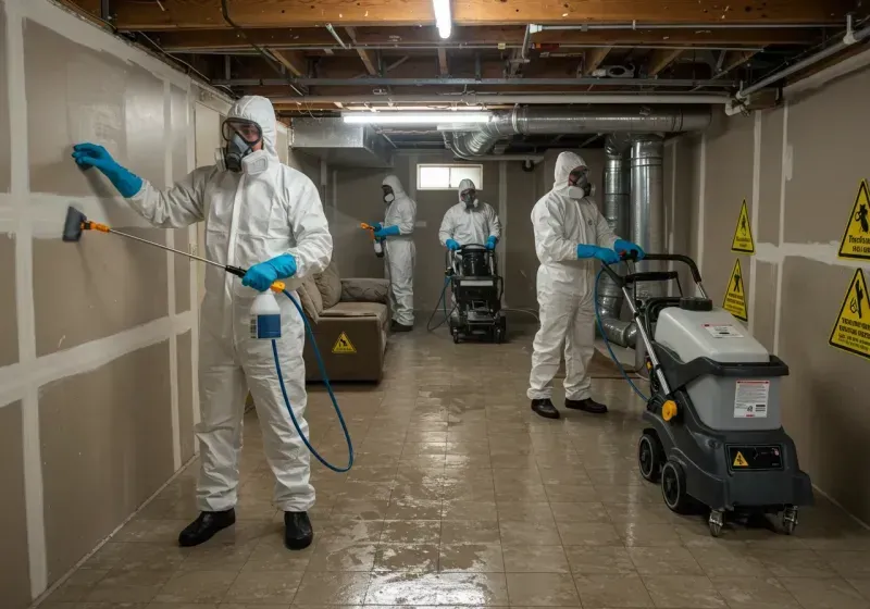 Basement Moisture Removal and Structural Drying process in Sumas, WA